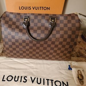 LOUIS VUITTON Damier Canvas Speedy 35.